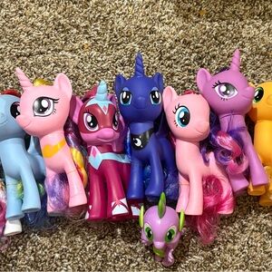 My little pony collection plus basket full of extra